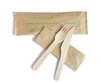 Wooden Cutlery Fork Knife Napkin Set 400set/ctn